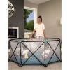 imageRegalo My Play Deluxe Extra Large Portable Play Yard Indoor and Outdoor Bonus Kit Washable Teal 8Panel