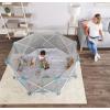 imageRegalo My Portable Play Yard Extra Large Deluxe with Removable Pad Indoor and Outdoor Bonus Kit Teal 8Panel