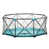 imageRegalo My Play Deluxe Extra Large Portable Play Yard Indoor and Outdoor Bonus Kit Washable Teal 8Panel