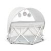 imageMy Play Baby Portable Infant Bassinet Indoor Outdoor UPF 50 Canopy Mesh Sides 29x14 Inches Foldable Travel Playard with Toys Padded Base Newborn to 15 Pounds